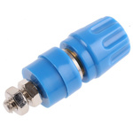 Hirschmann Test & Measurement 35A, Blue Binding Post With Brass Contacts and Nickel Plated