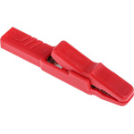 Hirschmann Test & Measurement Crocodile Clip 4 mm Connection, Brass Contact, 25A, Red