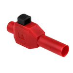 Staubli Red Male Banana Plug, 4 mm Connector, Clamp Termination, 10A, 600V, Nickel Plating