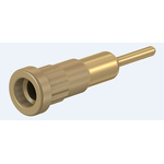 Staubli Brown Female Banana Socket, 4 mm Connector, Press Fit Termination, 25A, 30 V, 60V dc, Gold Plating