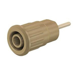 Staubli Brown Female Banana Socket, 4 mm Connector, Press Fit Termination, 24A, 1000V, Gold Plating