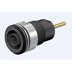 Staubli Black Female Banana Socket, 4 mm Connector, 24A, 1000V, Gold Plating