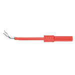 Schutzinger Red Female Test Socket, 4 mm Connector, Solder Termination, 1A, 600V, Nickel Plating