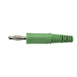 Schutzinger Green Male Banana Plug, 4 mm Connector, Screw Termination, 32A, 33 V ac, 70V dc, Nickel Plating