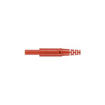 Schutzinger Red Male Banana Connector, 10A, 600V