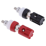 RS PRO 15A, Black, Red Binding Post - 7.2mm Hole Diameter
