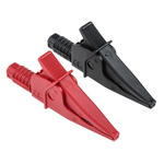 RS PRO Crocodile Clip, 20A, Black, Red