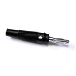 Mueller Electric Black Male Banana Plug, 4 mm Connector, Screw Termination, 24A, 30 V ac, 60V dc, Nickel Plating