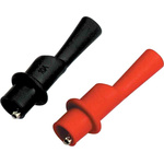 RS PRO Crocodile Clip, Nickel-Plated Steel Contact, 10A, Black, Red