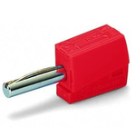 Wago Red Male Banana Plug, 4 mm Connector, Cage Clamp Termination, 20A, 42V