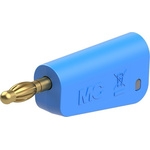 Staubli Blue Plug Test Plug, Screw Termination, 32A, 30V ac, Gold Plating