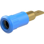 Staubli Blue Socket Test Socket, Tab Termination, 25A, 30V ac, Gold Plating