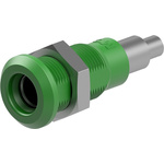 Staubli Green Socket Test Socket, Solder Termination, 25A, 30V ac, Nickel Plating