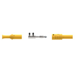 Electro PJP Yellow Male Banana Plug, Screw Termination, 36A, 1kV