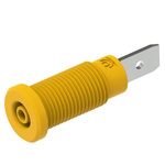Electro PJP Yellow Female Banana Socket, Plug In Termination, 10A, 600V