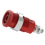 Electro PJP Red Female Banana Socket, Plug In Termination, 25A, 600 → 1000V