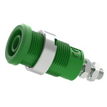 Electro PJP Green Female Banana Socket, Plug In Termination, 25A, 600 → 1000V