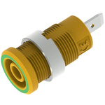 Electro PJP Yellow Female Banana Socket, Plug In Termination, 36A, 600 → 1000V