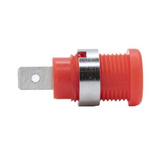 Mueller Electric Red Plug Banana Connectors, 4 mm Connector, Solder Lug Termination, 35A, 1kV, Nickel Plating