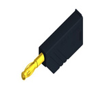 Hirschmann Test & Measurement Yellow Male Banana Connector, 4 mm Connector, Screw Termination, 24A, 60V dc, Gold Plating