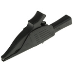 Staubli Crocodile Clip 4 mm Connection, Brass Contact, 19A, Black
