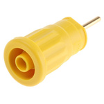 Hirschmann Test & Measurement Yellow Female Test Socket, Solder Termination, 24A, 1000V ac/dc, Gold Plating