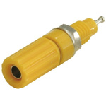 Sato Parts Yellow Female Binding Post, 4 mm Connector, Solder Termination, 10A, 125V