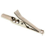 Hirschmann Test & Measurement Crocodile Clip 4 mm Connection, Nickel-Plated Steel Contact, 4A
