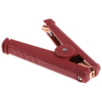Mueller Electric Crocodile Clip, Copper Contact, 300A, Red