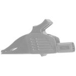 Staubli Crocodile Clip 4 mm Connection, Brass Contact, 32A, Grey