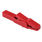 Hirschmann Test & Measurement Crocodile Clip 4 mm Connection, Brass Contact, 25A, Red