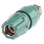 Hirschmann Test & Measurement 63A, Green Binding Post With Brass Contacts and Nickel Plated