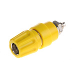 Hirschmann Test & Measurement 63A, Yellow Binding Post With Brass Contacts and Nickel Plated