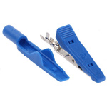 Hirschmann Test & Measurement Crocodile Clip, Brass, Bronze Contact, 8A, Blue
