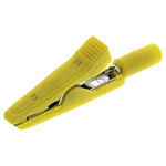 Hirschmann Test & Measurement Crocodile Clip, Brass, Bronze Contact, 8A, Yellow