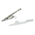 Hirschmann Test & Measurement Crocodile Clip, Brass, Bronze Contact, 8A, White