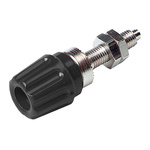 Hirschmann Test & Measurement 63A, Black Binding Post With Brass Contacts and Nickel Plated