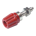 Hirschmann Test & Measurement 63A, Red Binding Post With Brass Contacts and Nickel Plated