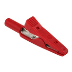 Hirschmann Test & Measurement Crocodile Clip 2 mm Connection, Brass, Bronze Contact, 8A, Red