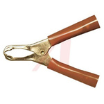 Mueller Electric Crocodile Clip, Copper-Plated Steel Contact, 50A, Red