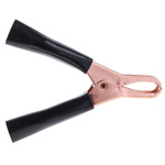 Mueller Electric Crocodile Clip, Copper Contact, 75A, Black