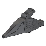 Staubli Crocodile Clip 4 mm Connection, 19A, Black