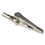 Hirschmann Test & Measurement Crocodile Clip 4 mm Connection, Nickel-Plated Steel Contact, 4A