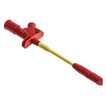 Hirschmann Test & Measurement Red Grabber Clip with Split Clamp, 10A, 1kV, 4mm Socket