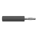 Schutzinger Black, Female, Male Test Connector Adapter and Nickel Plated - Socket Size: 4mm