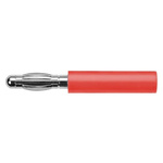Schutzinger Red, Female, Male Test Connector Adapter and Nickel Plated - Socket Size: 4mm
