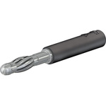 Staubli Black, Plug Test Connector Adapter With Brass contacts and Nickel Plated - Socket Size: 4mm