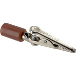 Mueller Electric Crocodile Clip 4 mm Connection, Steel Contact, 10A, Red