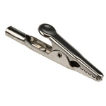 Schutzinger Crocodile Clip 4 mm Connection, Nickel-Plated Steel Contact, 16A