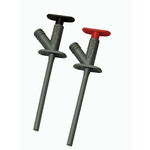 RS PRO Black, Grey, Red Hook Clip, 10A, 1000V, 4mm Socket